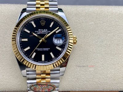 Clean Factory Rolex Datejust 3235 Black Face Watch 41mm 